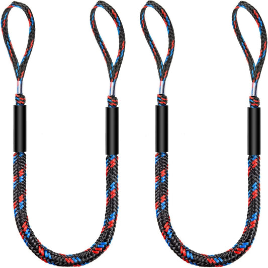 Bungee Dock Lines for Boats, Quick Connect No Knots, Shock Absorbing Mooring Lines, Boating Gifts for Men, Boat Accessories for Pontoon, Bass Boat, Jet Ski